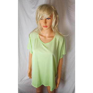 2x top Tek Gear Workout Gear lime green